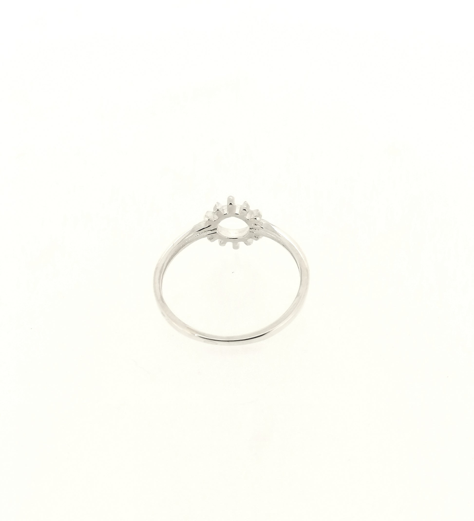 Womens Minimal Sun Ring Sterling Silver