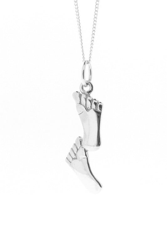 Sterling Silver Feet Pendant