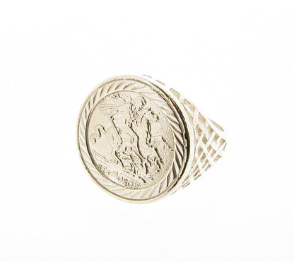 St. George Coin Ring Sterling Silver