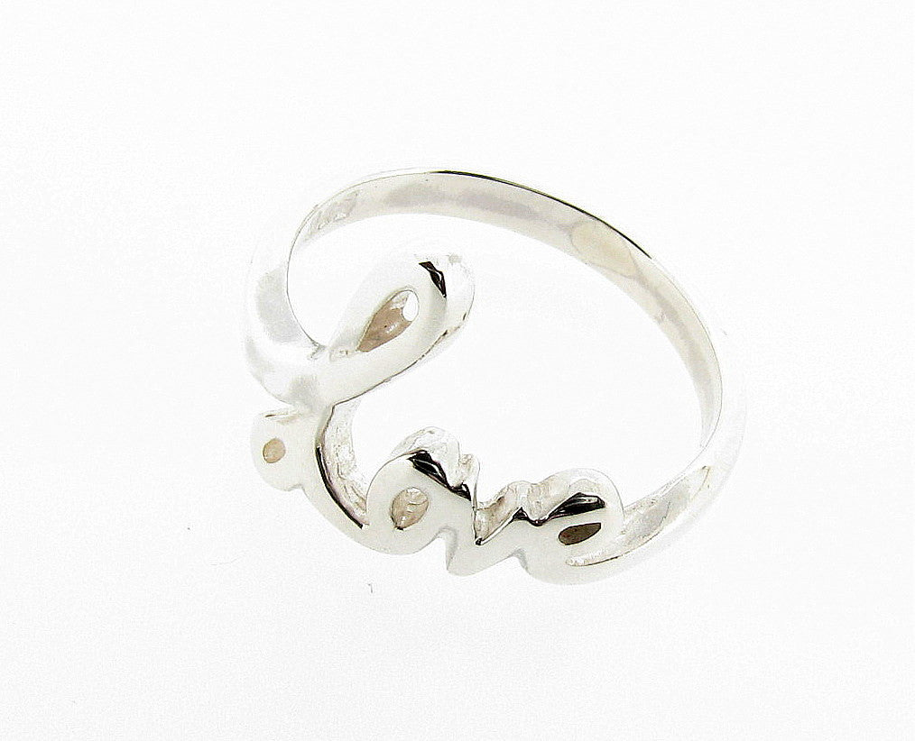 Love Ring Sterling Silver Ladies Girlfriend Wife Birthday Gift