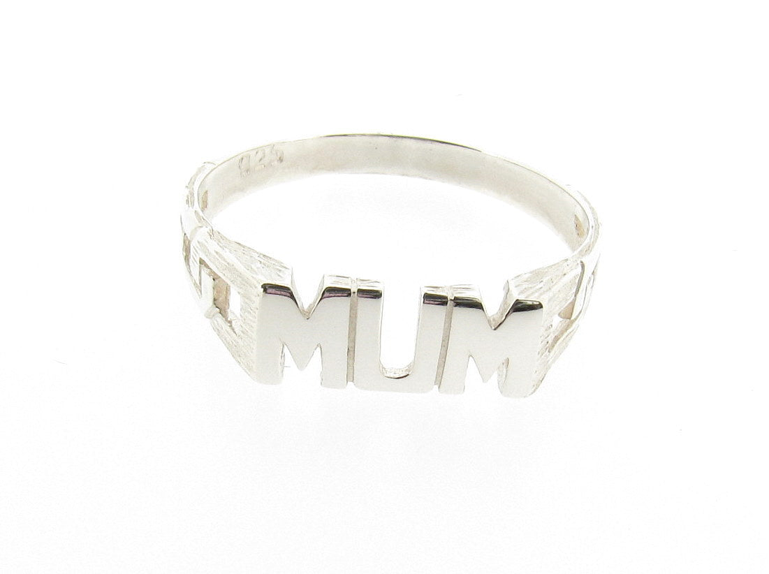 Sterling Silver Mum Signet Ring The perfect gift for Mother's Day Birthday or Christmas